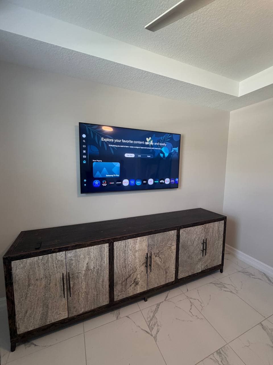 65-Inch TV Installation, Fully Set Up and Signal-Tested, in Boca Raton, FL