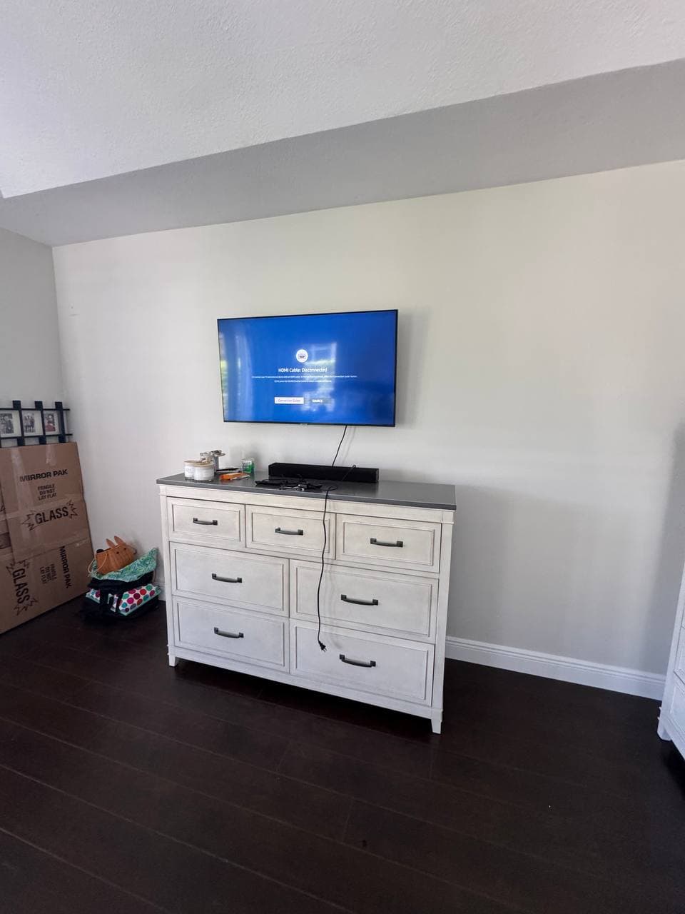 50-Inch TV Mount on Wood Studs, Move-In Day, in Boca Raton, FL