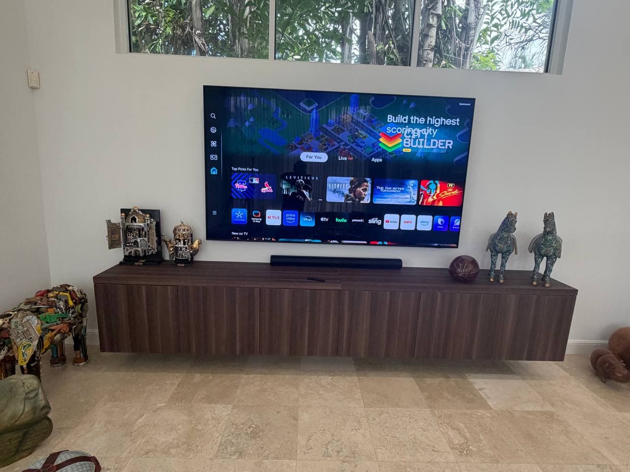 Large TV & Soundbar Installation with Hidden Cables in Fort Lauderdale, FL