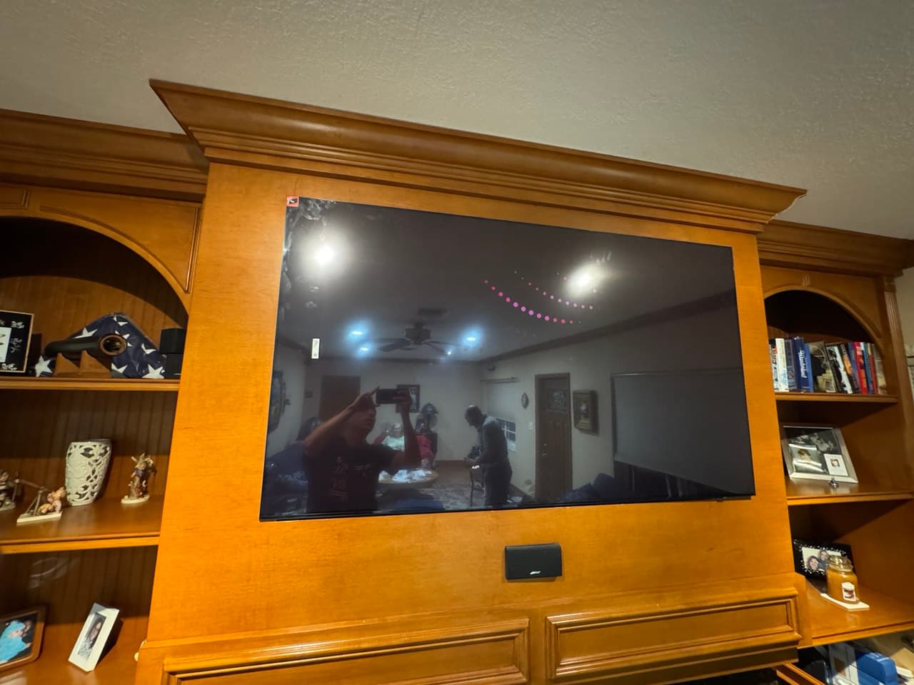 Large TV Installation on a Wood Accent Wall in Davie, FL