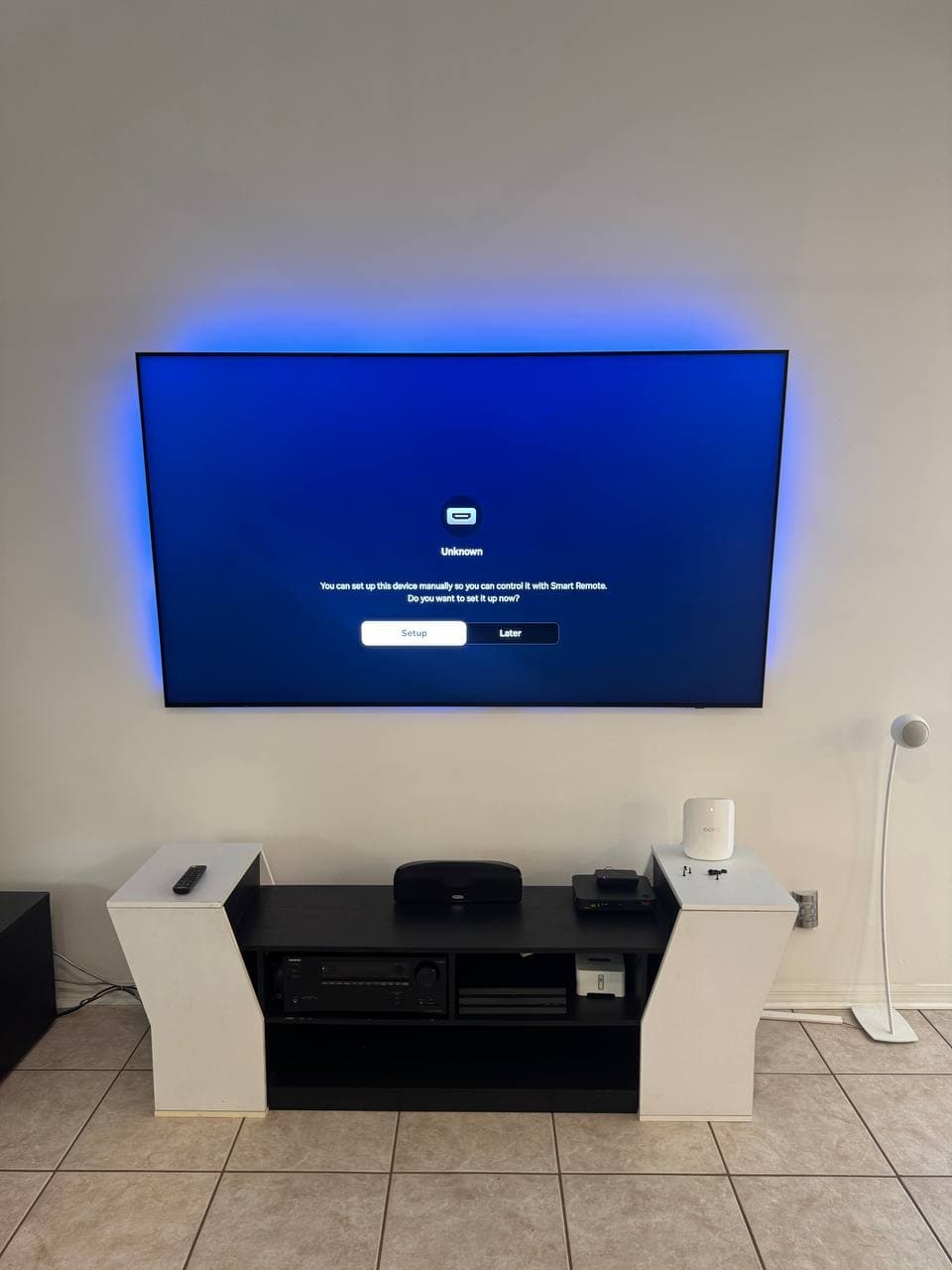 TV Wall Mounting with Hidden Cables & LED Lighting in Pembroke Pines, FL