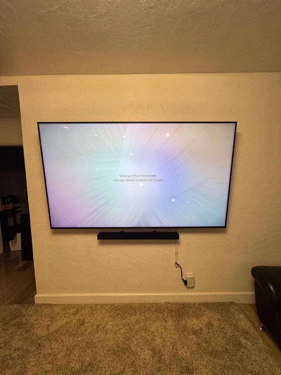 TV & Soundbar Wall Mount with a Surface Cord Cover in Miramar, FL